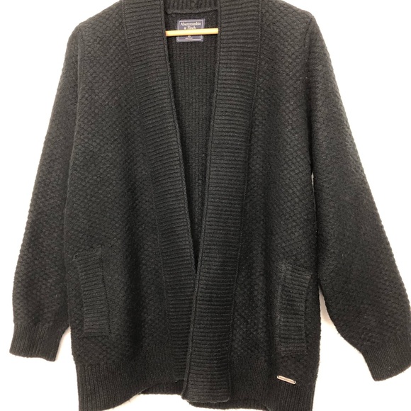 abercrombie black cardigan